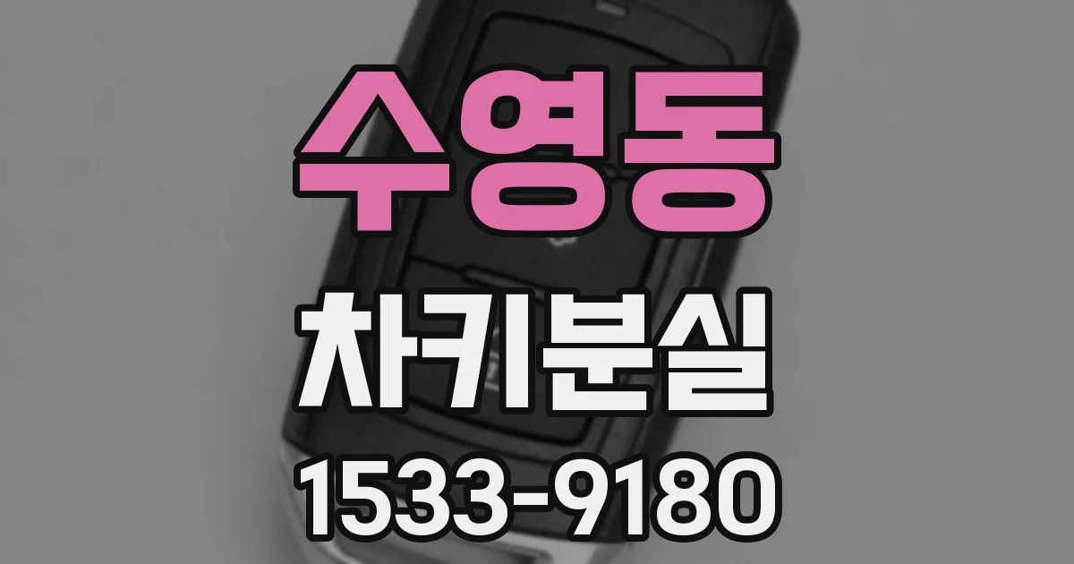 수영동 차키분실