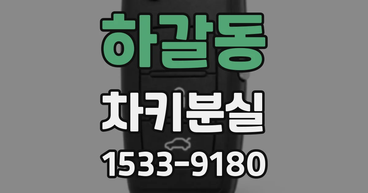 하갈동 차키분실