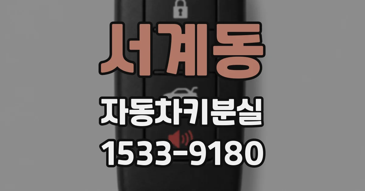 서계동 자동차키분실