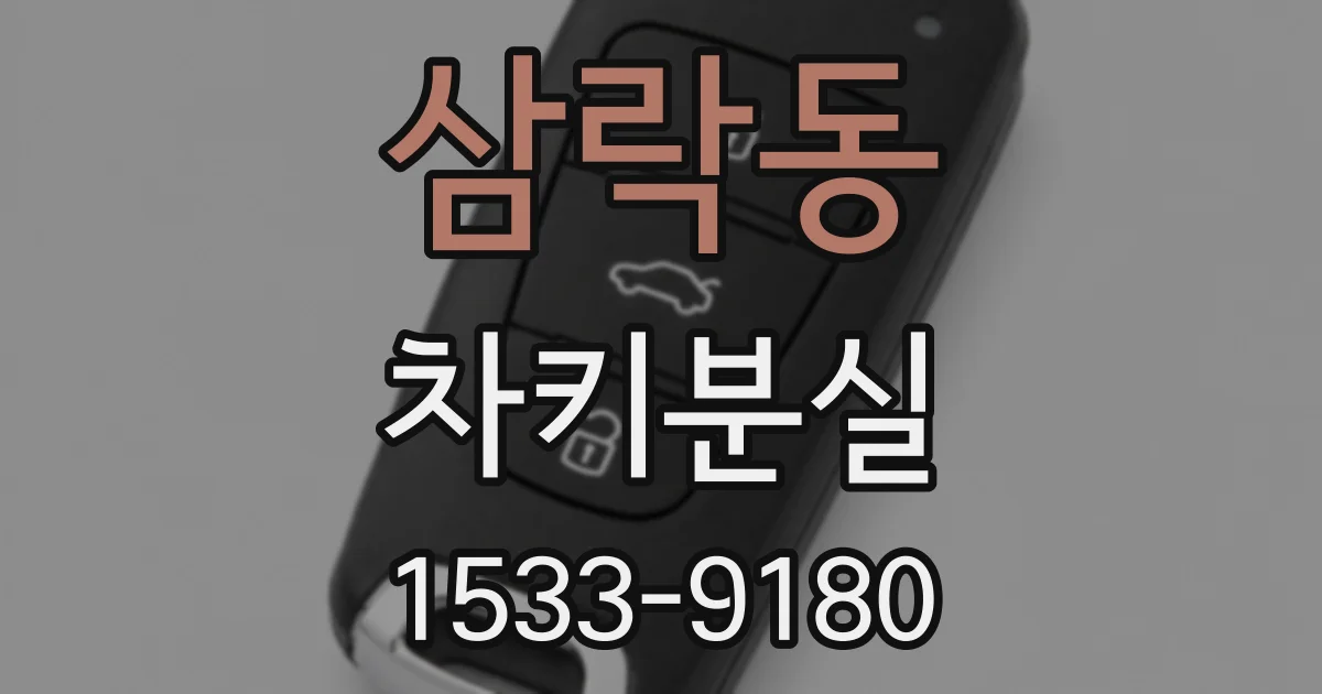 삼락동 차키분실