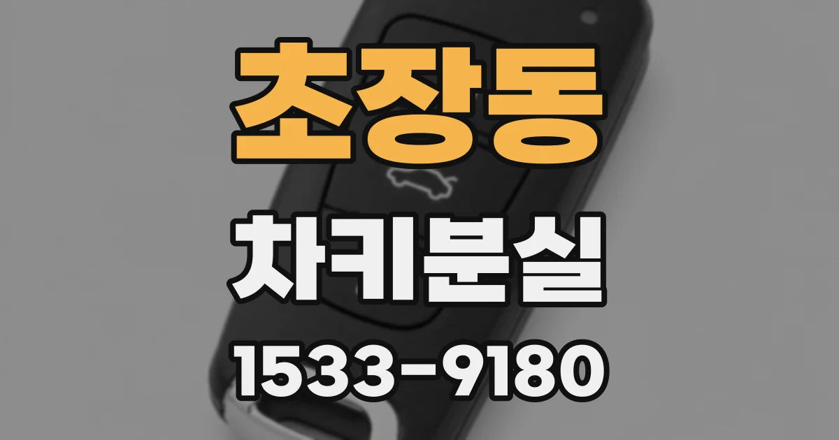 초장동 차키분실