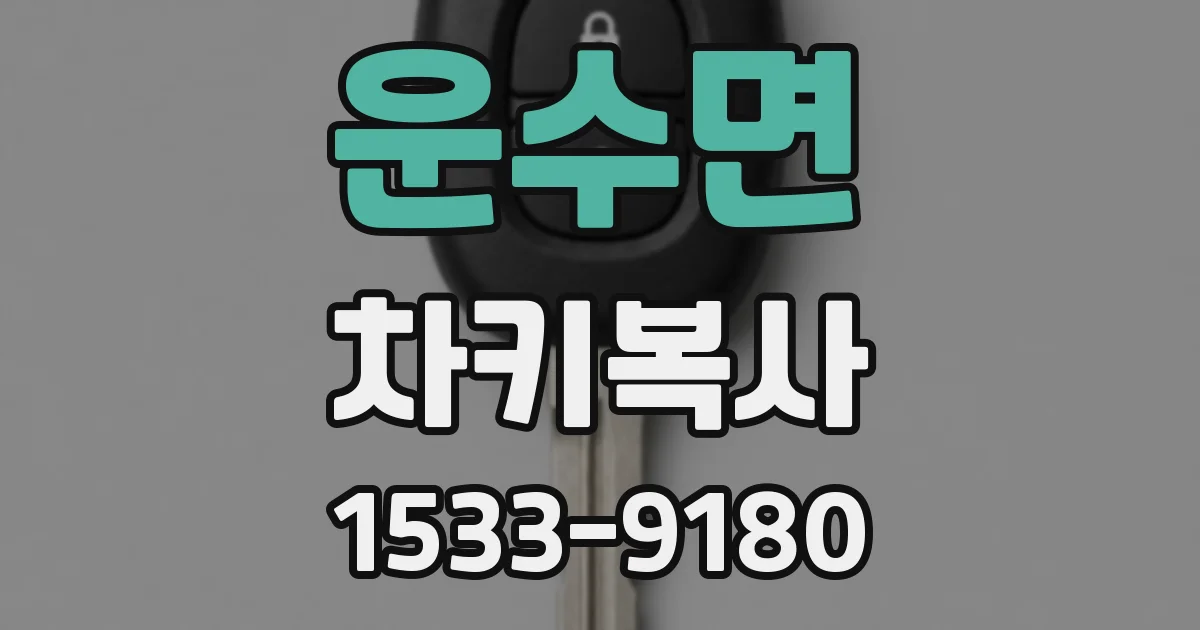 운수면 차키복사