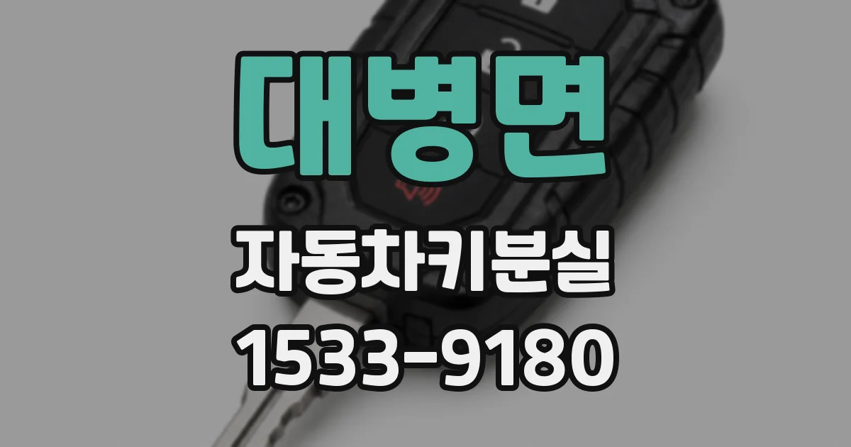 대병면 자동차키분실