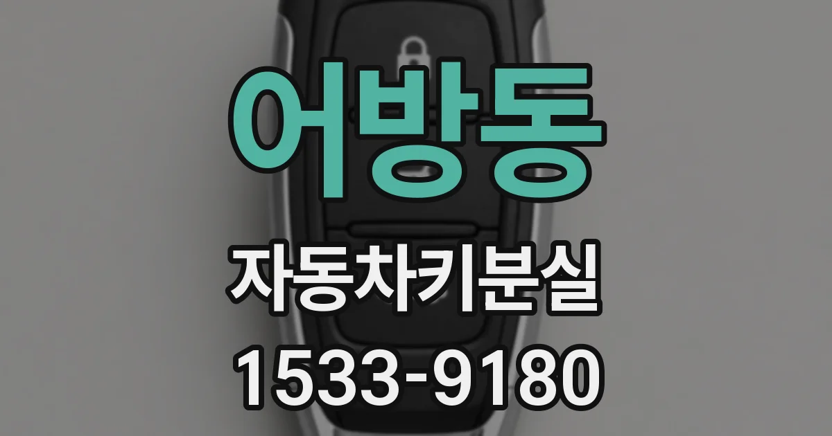 어방동 자동차키분실