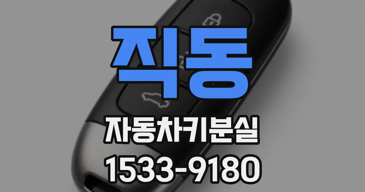 직동 자동차키분실