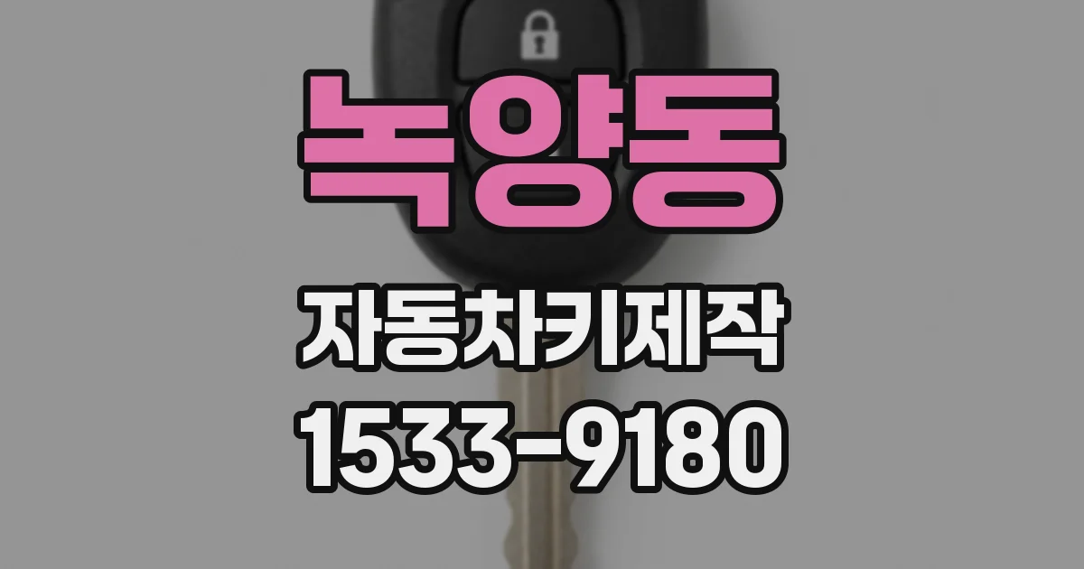 녹양동 자동차키제작