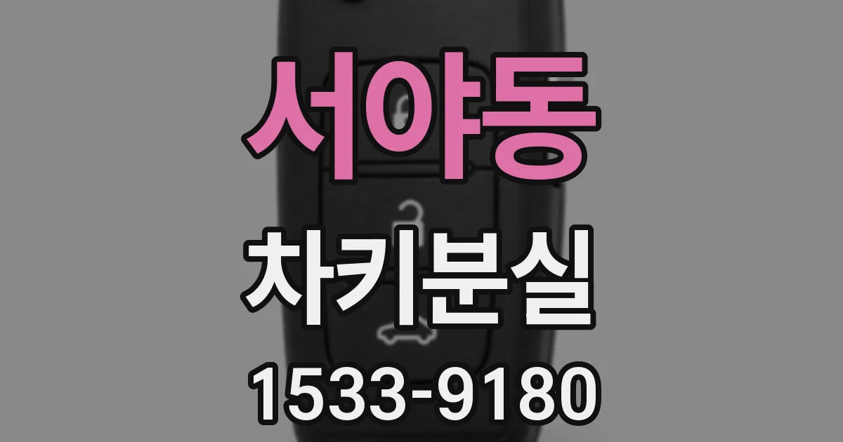 서야동 차키분실