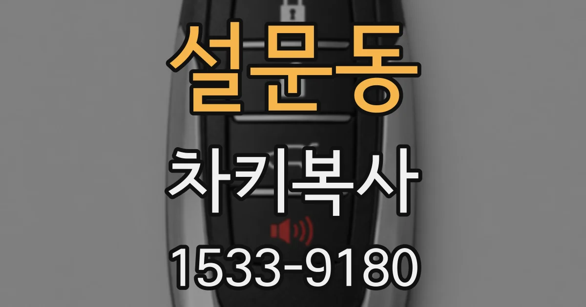 설문동 차키복사