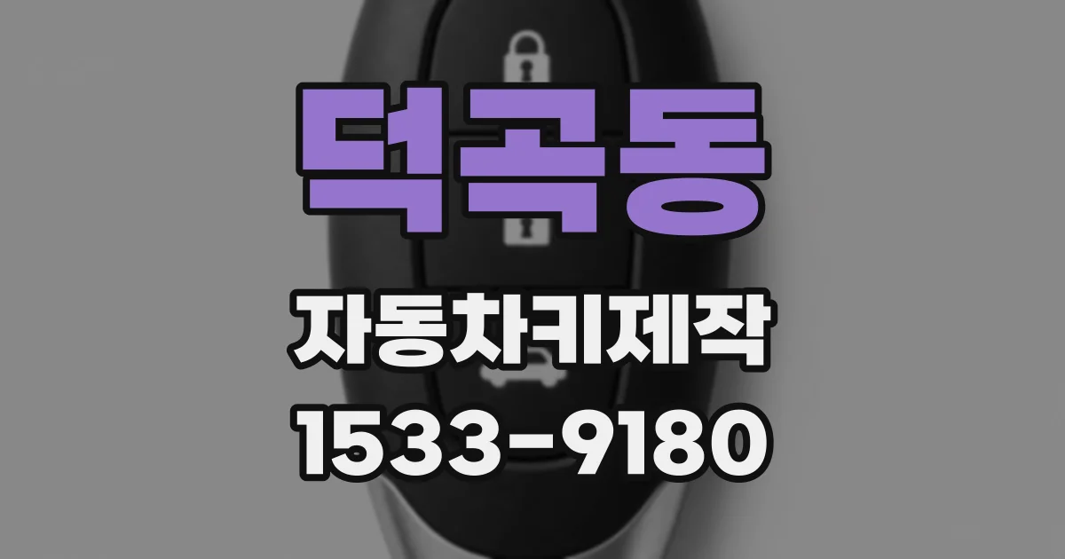 덕곡동 자동차키제작