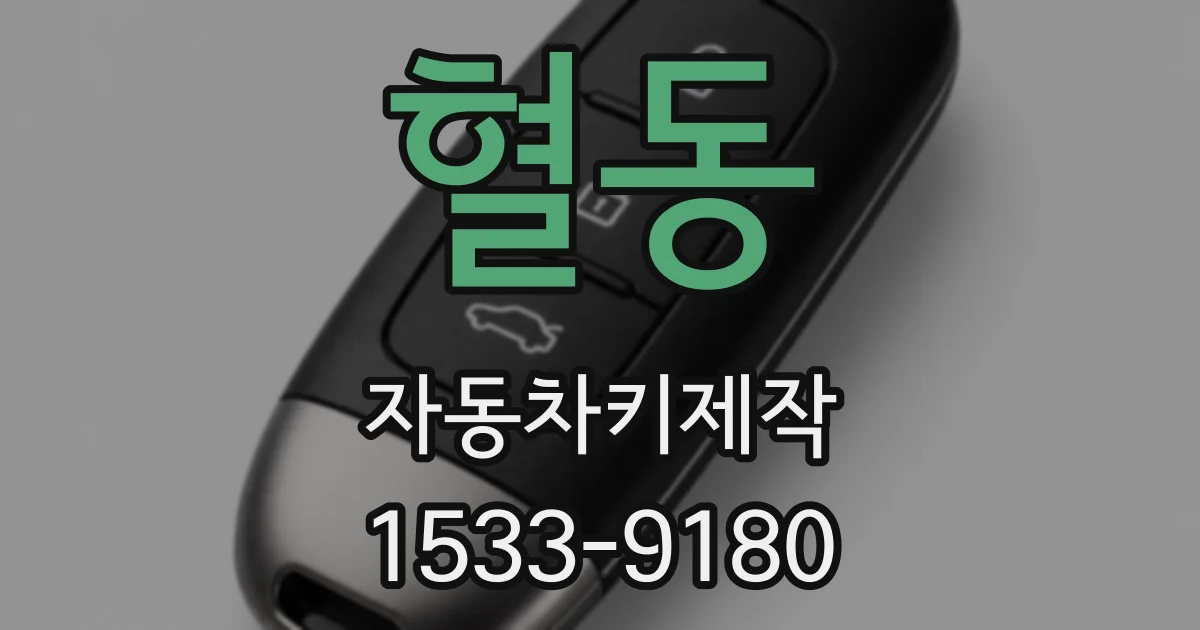 혈동 자동차키제작
