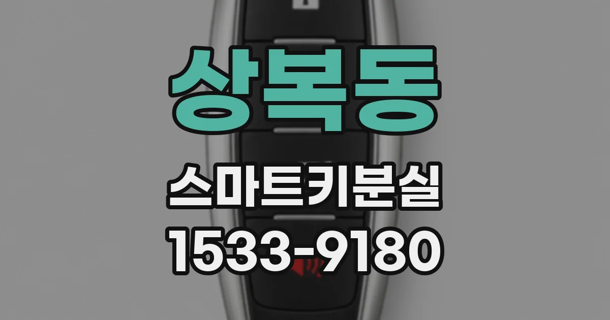 상복동 스마트키분실