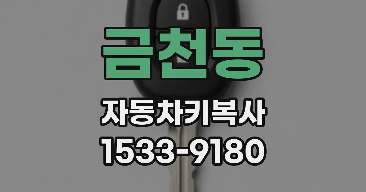 금천동 자동차키복사