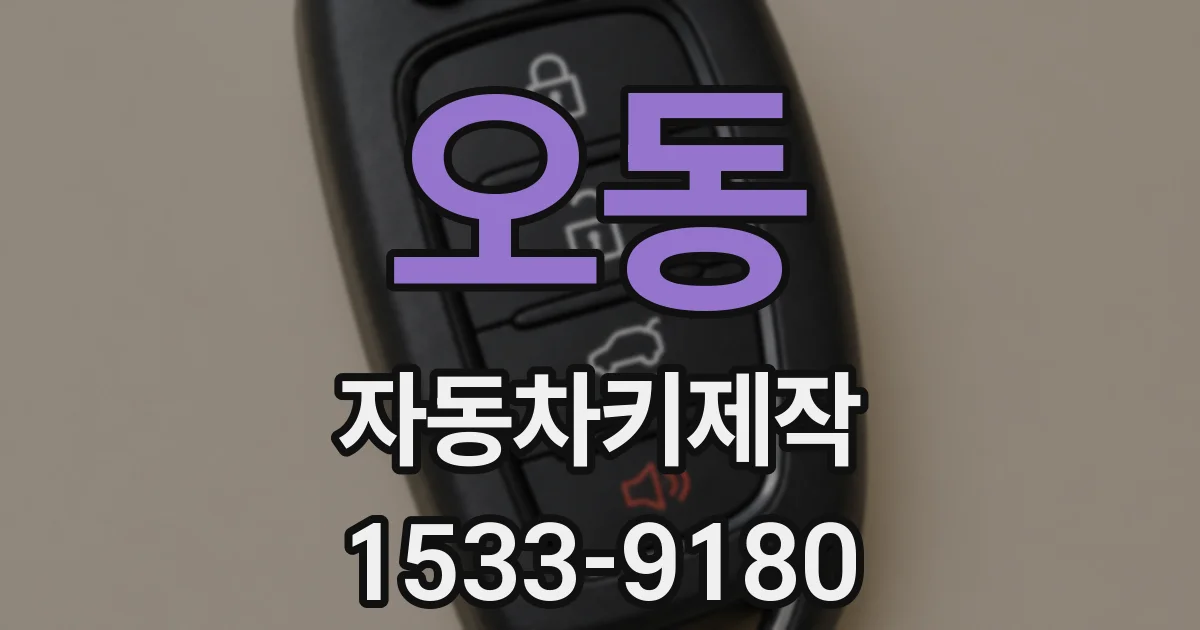 오동 자동차키제작