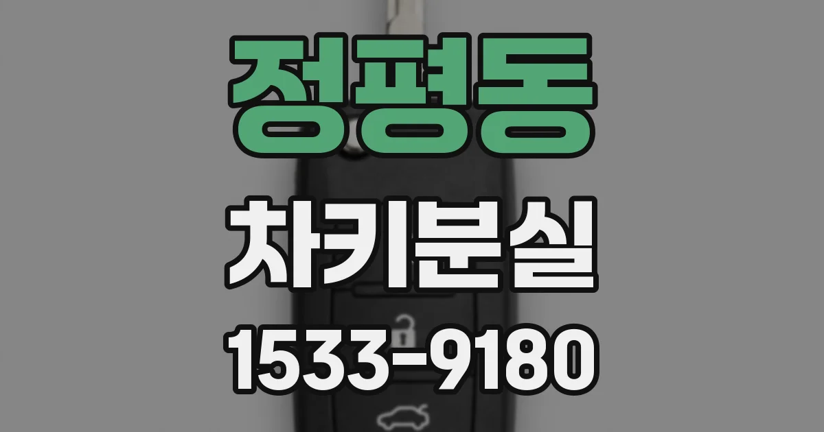 정평동 차키분실