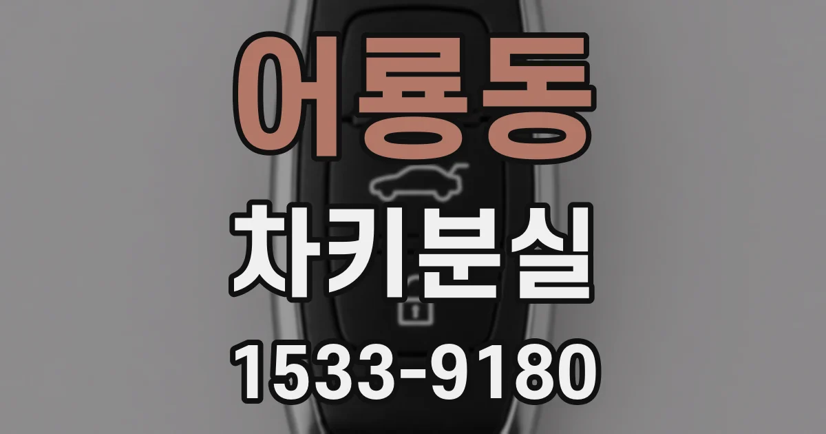 어룡동 차키분실