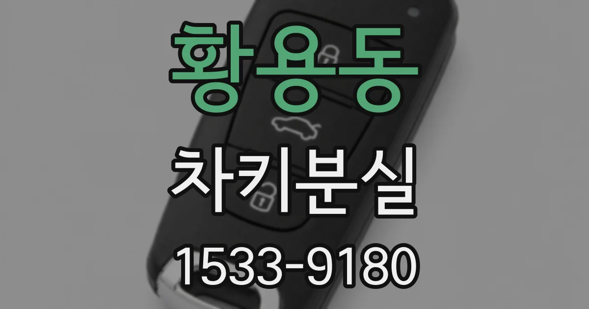 황용동 차키분실
