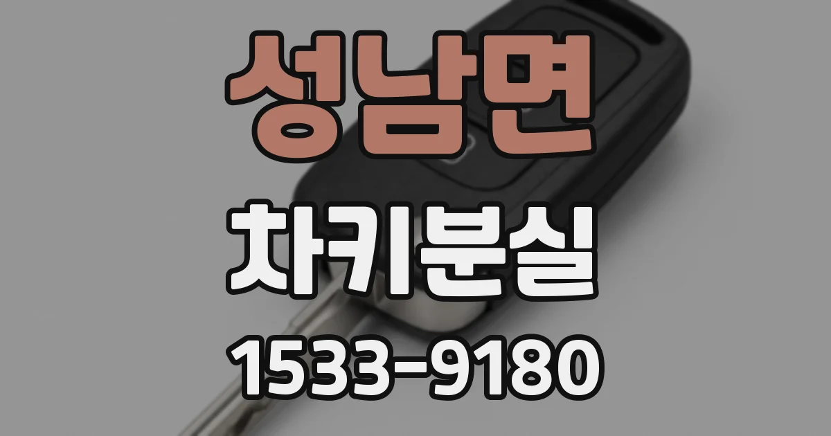 성남면 차키분실