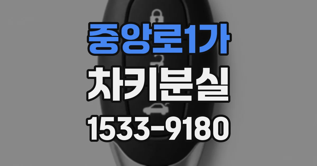 중앙로1가 차키분실