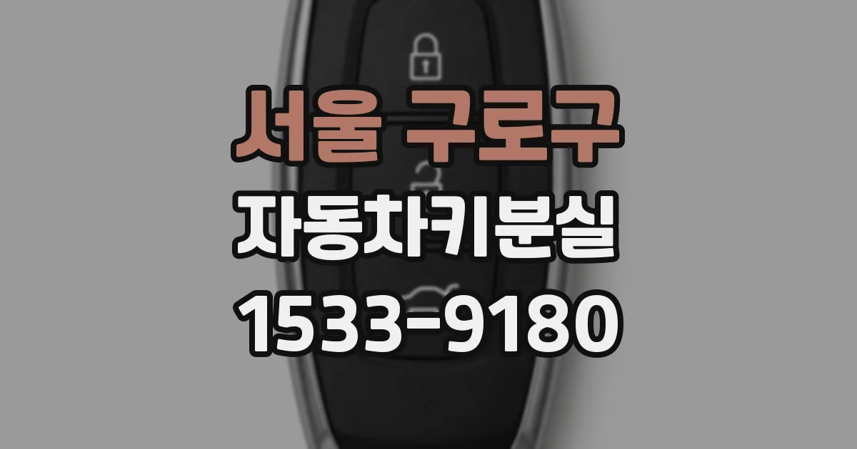 서울 구로구 자동차키분실