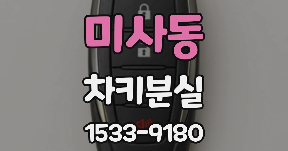 미사동 차키분실