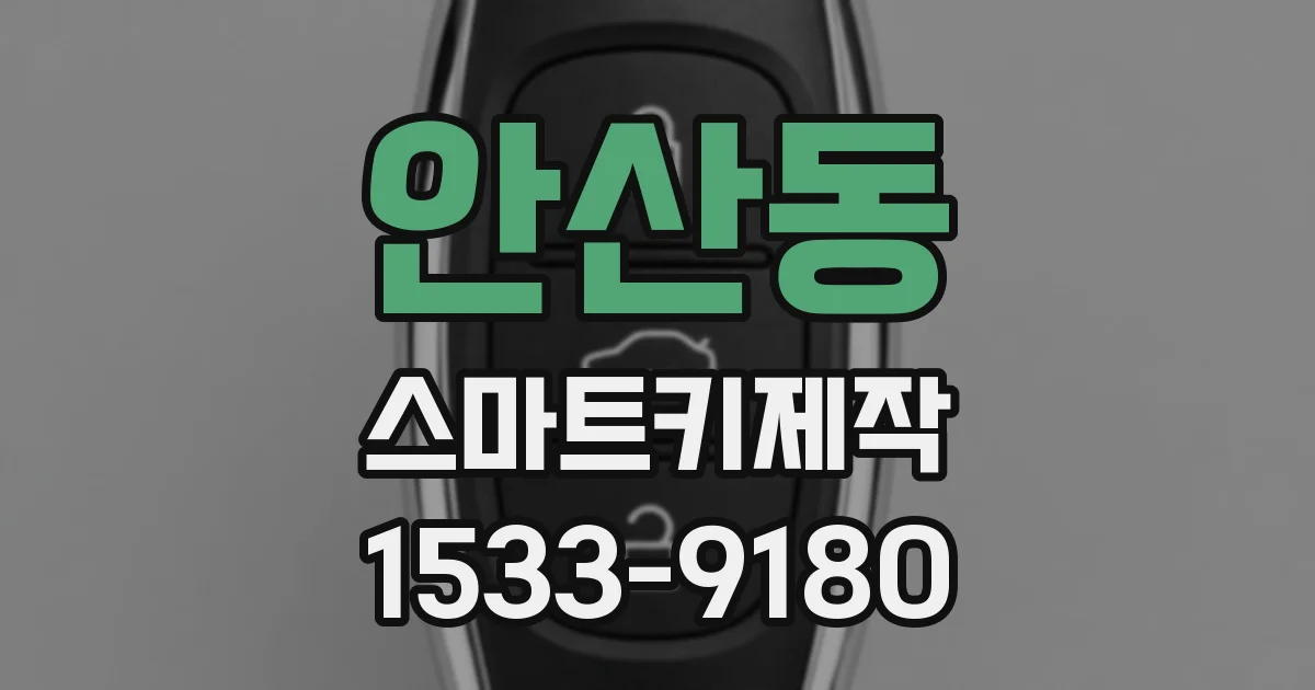 안산동 스마트키제작