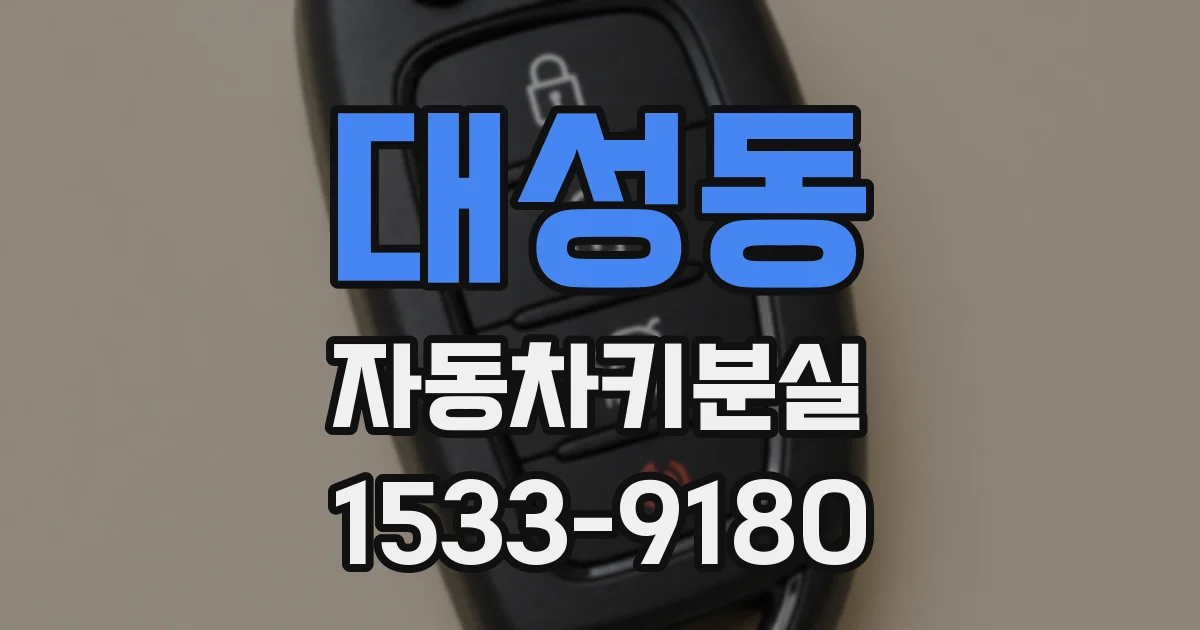 대성동 자동차키분실