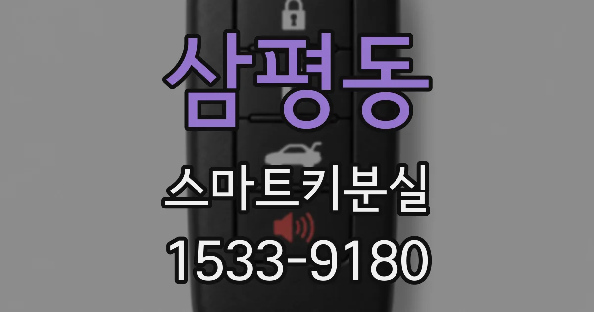 삼평동 스마트키분실