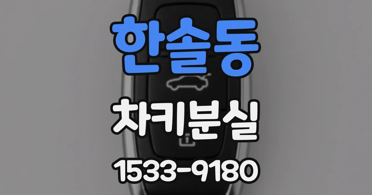 한솔동 차키분실