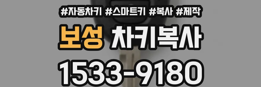 보성 차키복사