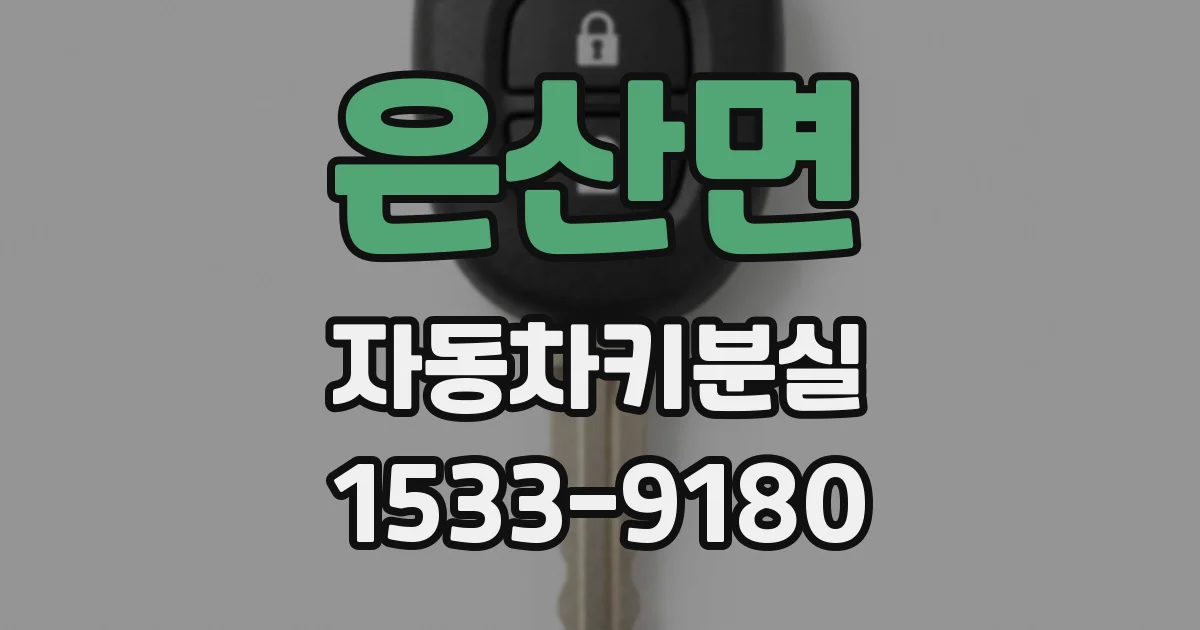 은산면 자동차키분실