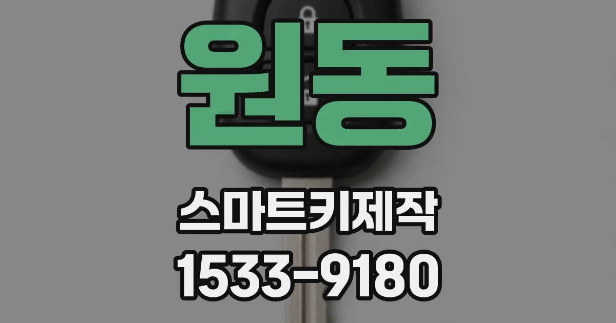 원동 스마트키제작