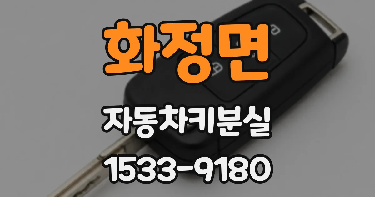 화정면 자동차키분실
