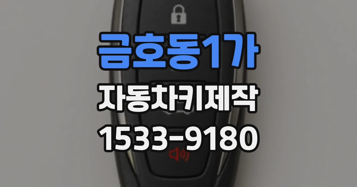 금호동1가 자동차키제작