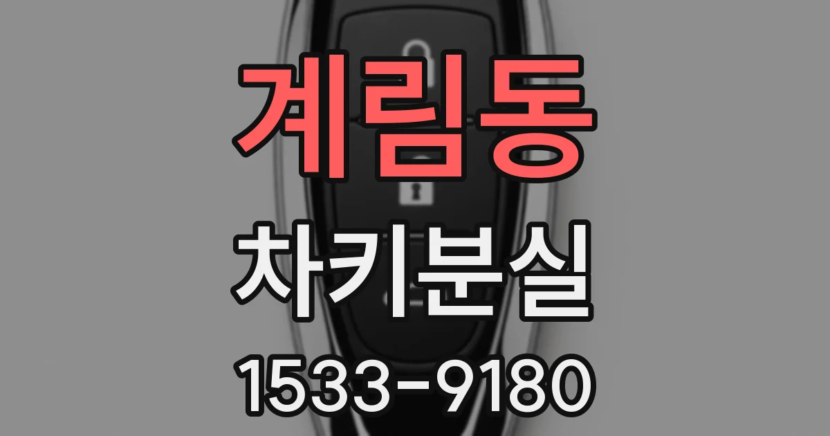 계림동 차키분실