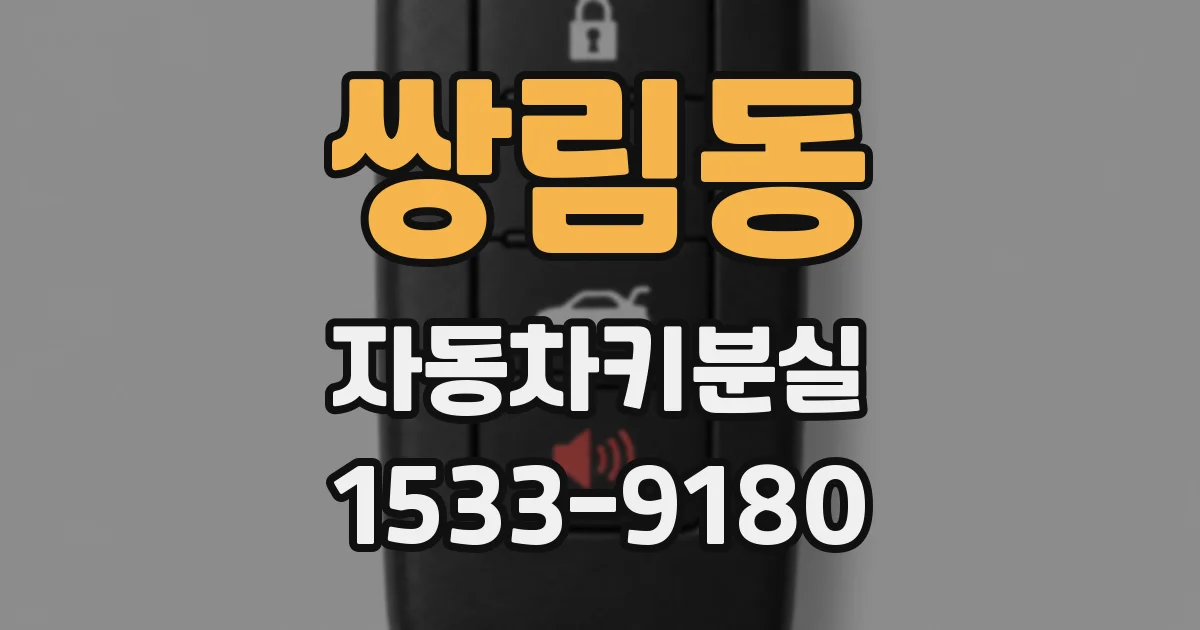 쌍림동 자동차키분실