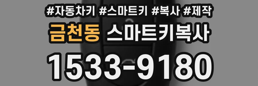 금천동 스마트키복사