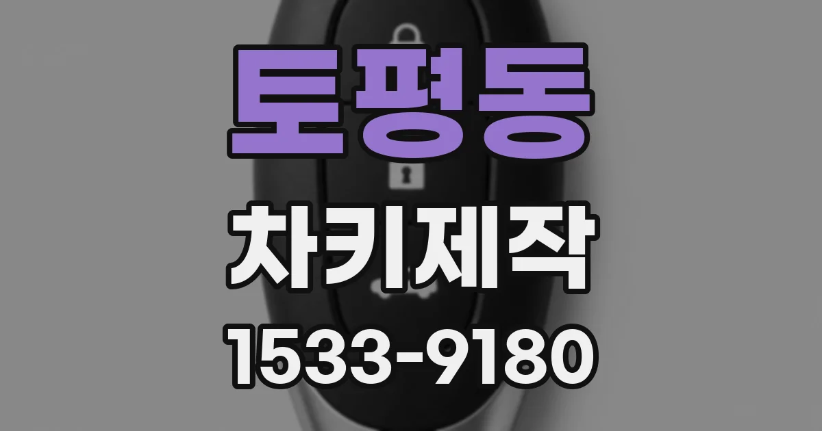 토평동 차키제작