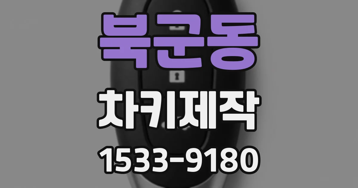 북군동 차키제작