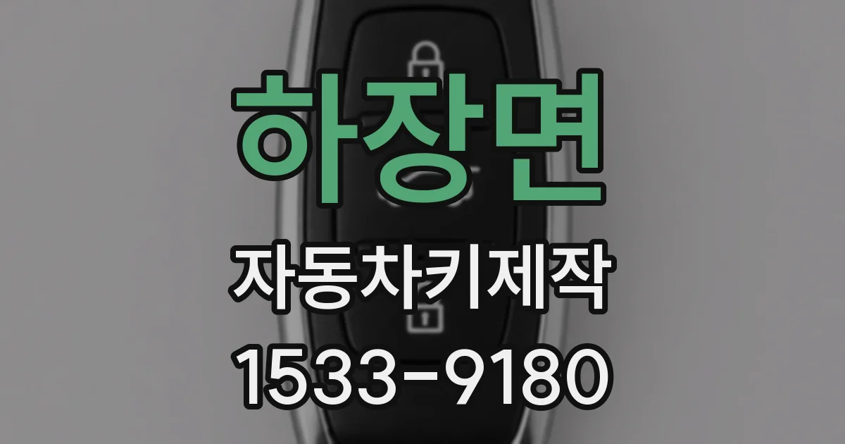 하장면 자동차키제작