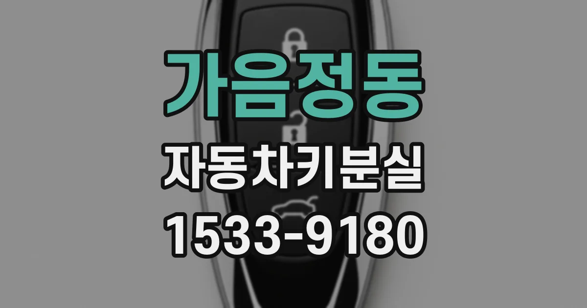 가음정동 자동차키분실