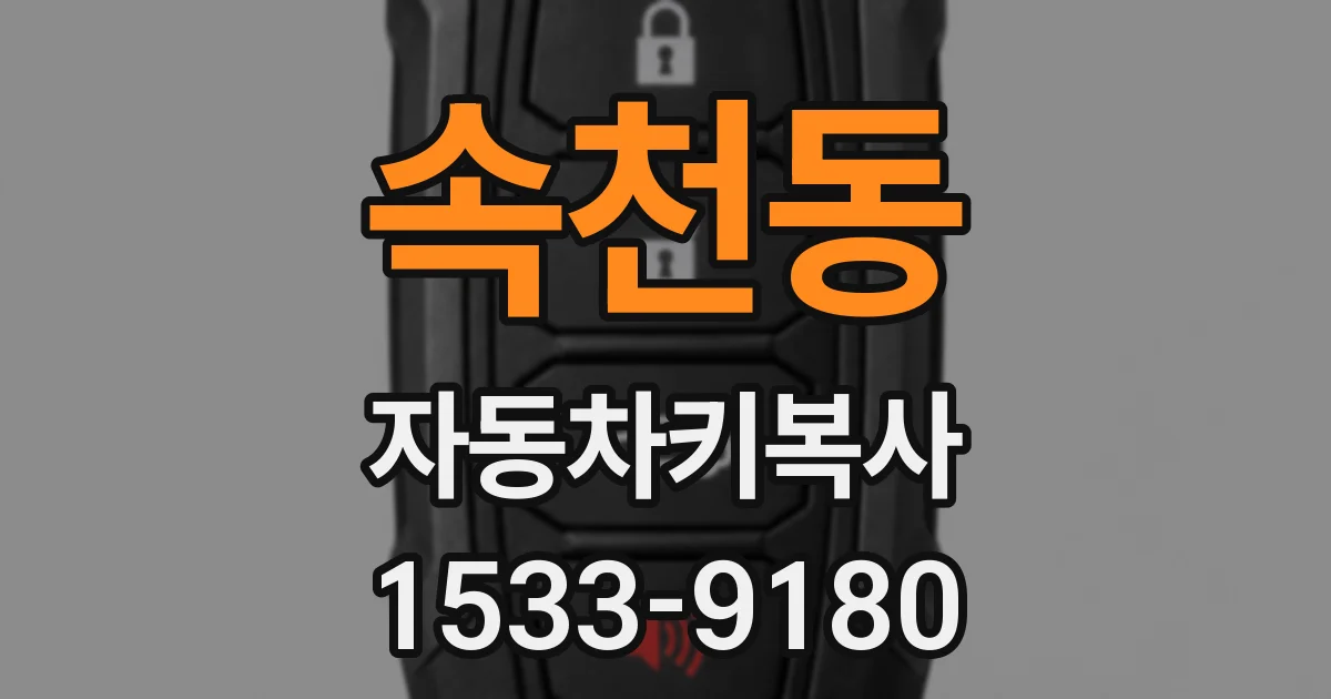 속천동 자동차키복사