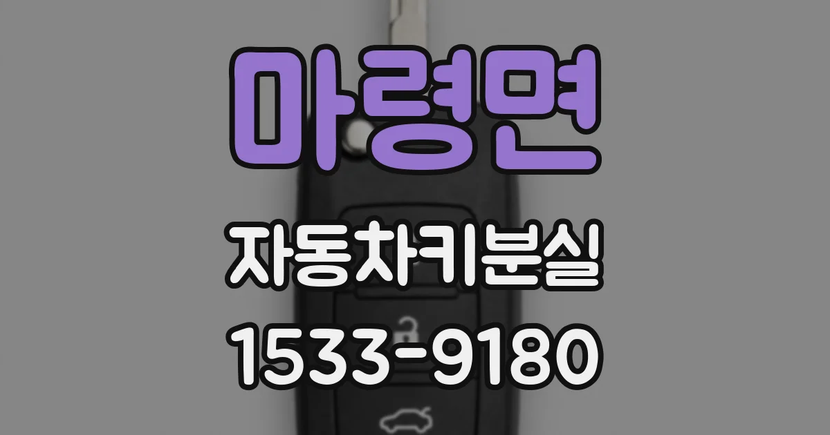 마령면 자동차키분실