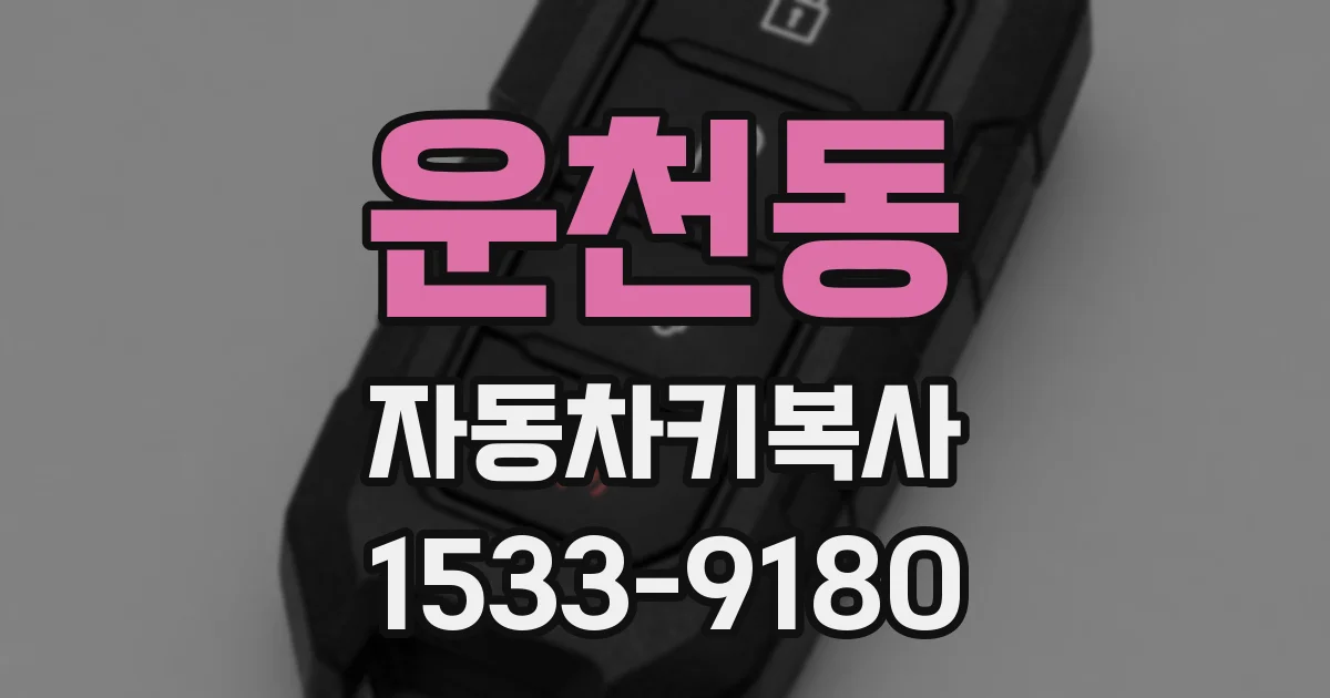 운천동 자동차키복사