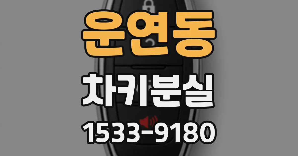 운연동 차키분실