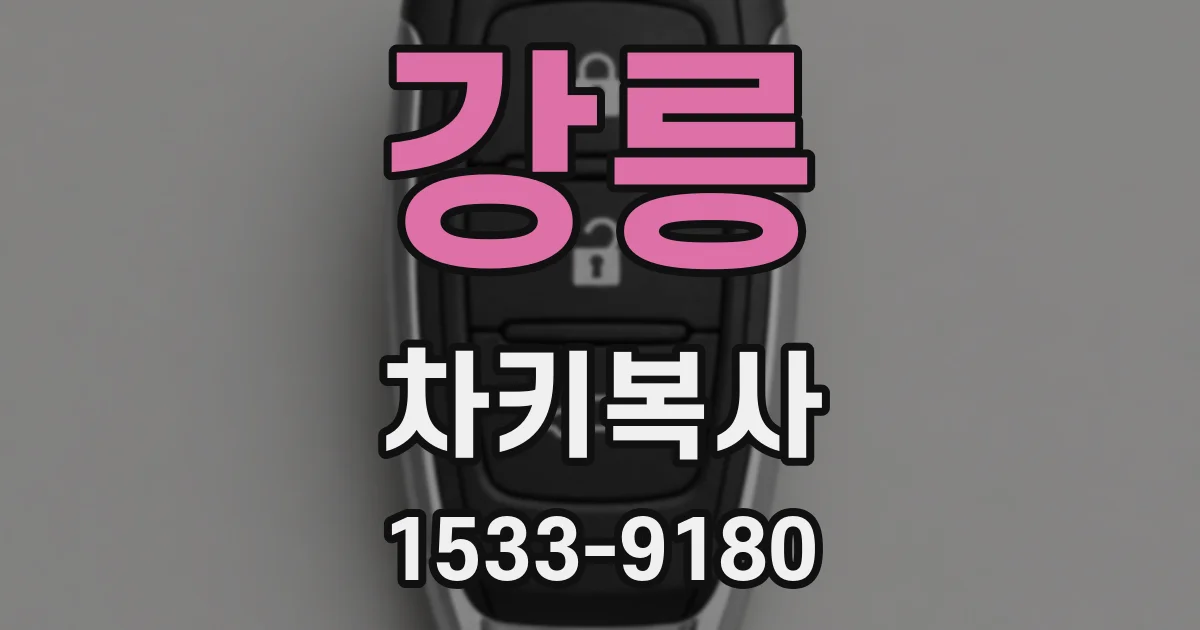 강릉 차키복사