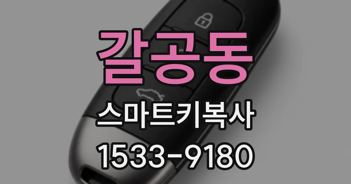 갈공동 스마트키복사