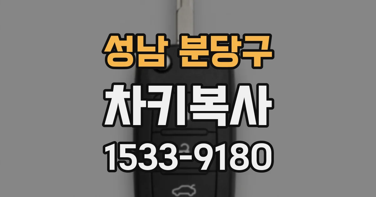 성남 분당구 차키복사