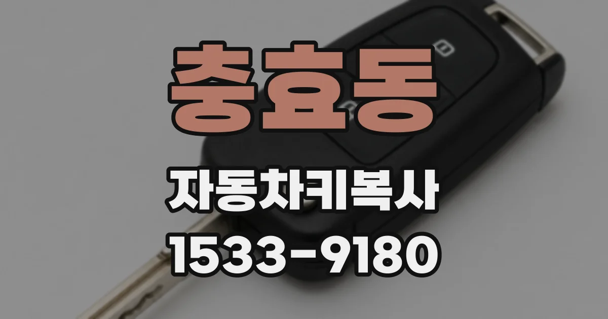 충효동 자동차키복사