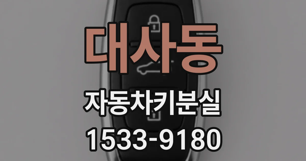 대사동 자동차키분실