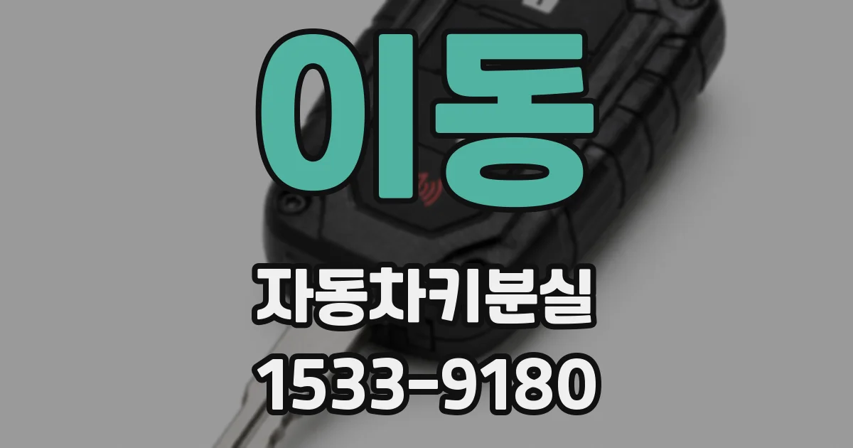 이동 자동차키분실